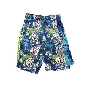 Flow Society Lions Boys Shorts LAX Athletic Basketball Size Youth Medium Pockets